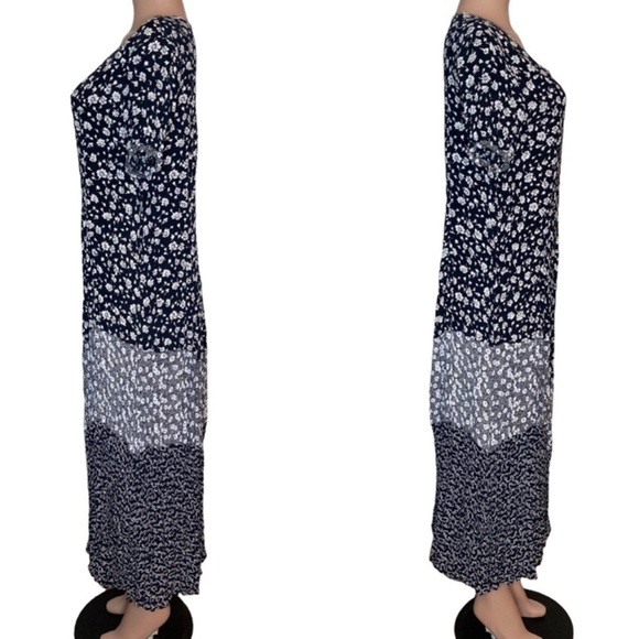 Jg Hook Black White Floral Short Sleeve Maxi Dress - Picture 5 of 11